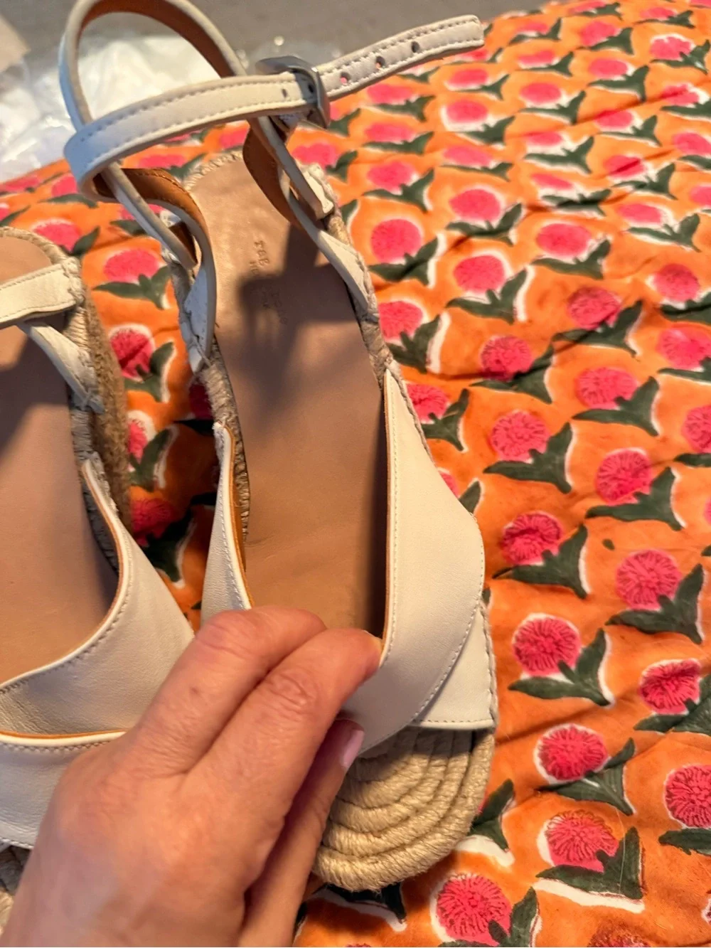 Off White rag&bone Espadrille Wedge Sandals with Cross Straps. Wore twice.